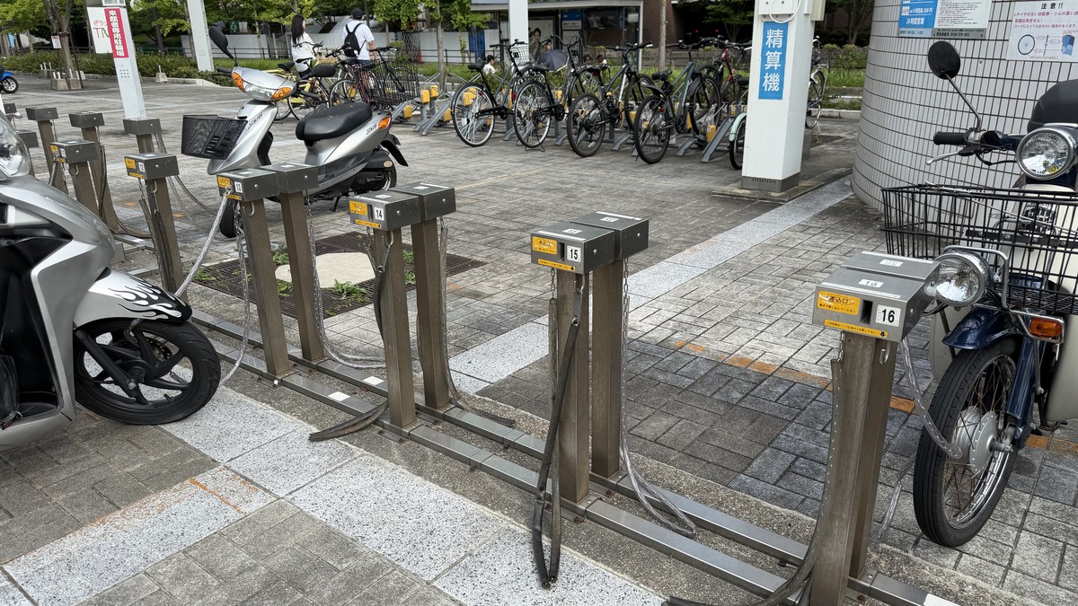 駐輪ラックのエリアです
